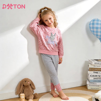 Clothing Set Baby Girls Cartoon Sequin Unicorn Outfit Set - Clothing Set - Vikita - Mad Fly Essentials