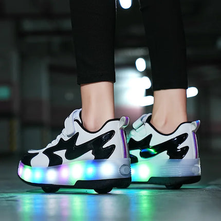 Kids LED Shoes Incline Roller Skate Sneakers - Kids LED Shoes - Capsella Kids - Mad Fly Essentials