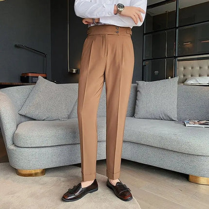 Pants Men Classic Business Casual Suit Pants - Pants - BC - Mad Fly Essentials