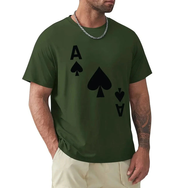Men Ace of Spades Poker Party Summer Shirts