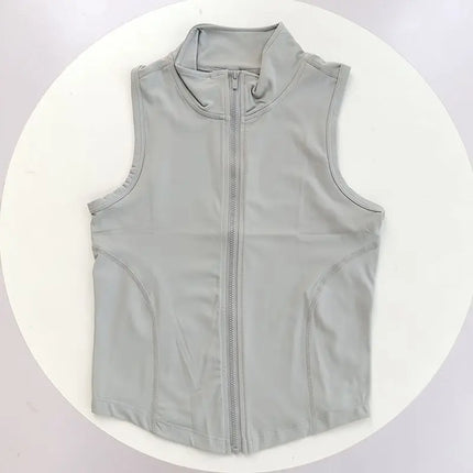 Fitness Top Women Zip Sleeveless Training Vest - Fitness Top - HBJD - Mad Fly Essentials