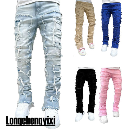 Jeans Men Straight Fit Stretch Casual Denim Pants - Jeans - Metaphor - Mad Fly Essentials