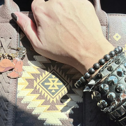 Bracelet Women Fashion Punk Leather Studded Women Accessories - Bracelet - Hobborn - Mad Fly Essentials