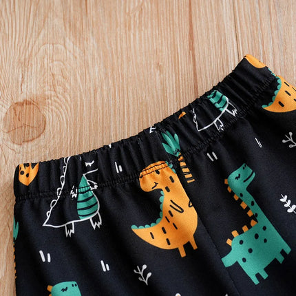 Baby Boys Animal Dinosaur Long Bodysuit+ Pants Set