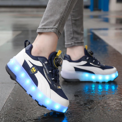 Girls USB Charging 28-42 LED Light Sneakers