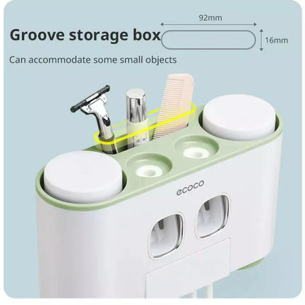 Automatic Toothpaste Squeezer Toothbrush Holder Set