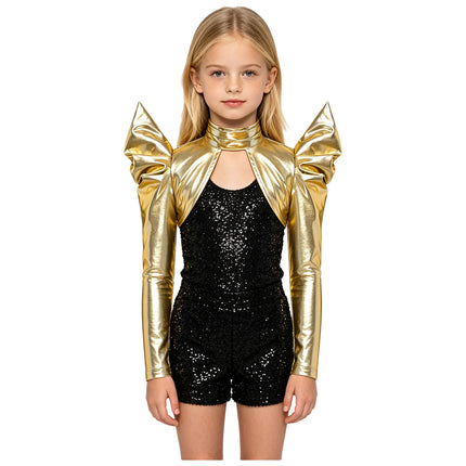 Girl Seasonal Wear Metallic Shrug Shoulder Costume Set - Girl Seasonal Wear - IIXPIN - Mad Fly Essentials