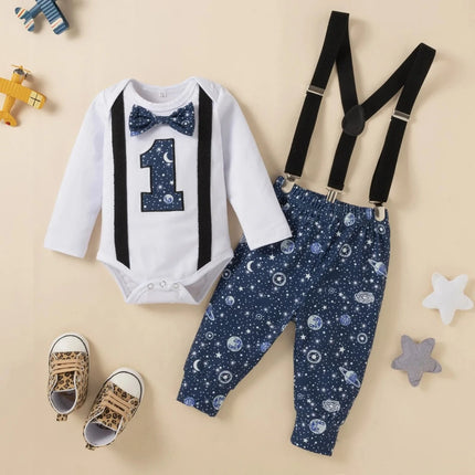Baby Boy Birthday 1 Short Suspender Outfit Sets