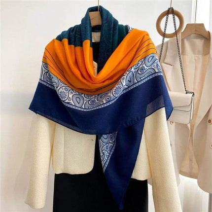 Women Spanish Silk Pashmina Floral Square Shawls - Mad Fly Essentials