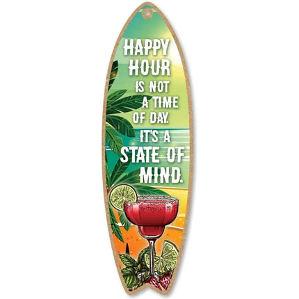 Life at the Beach Home Bar Surfing Sign Decor