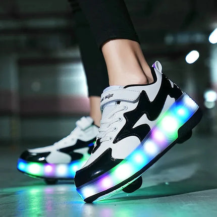 Kids LED Shoes Incline Roller Skate Sneakers - Kids LED Shoes - Capsella Kids - Mad Fly Essentials