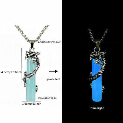 Necklace Luminous Kids Gothic Dragon Neck Cord Party Pendant Boy New - Losstower - Necklace - Mad Fly Essentials