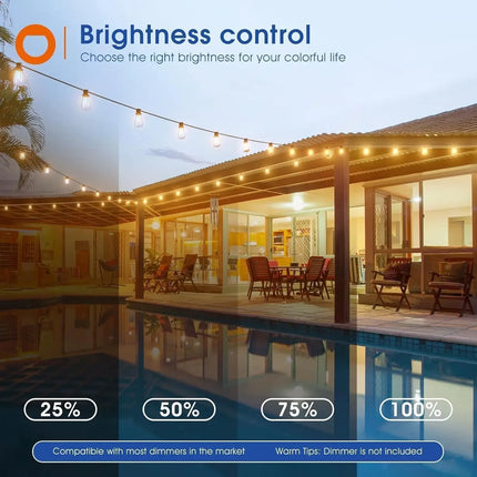 LED Fairy Light Outdoor Dimmable ST38 Waterproof Patio Lights - LED Fairy Light - Kikielf - Mad Fly Essentials