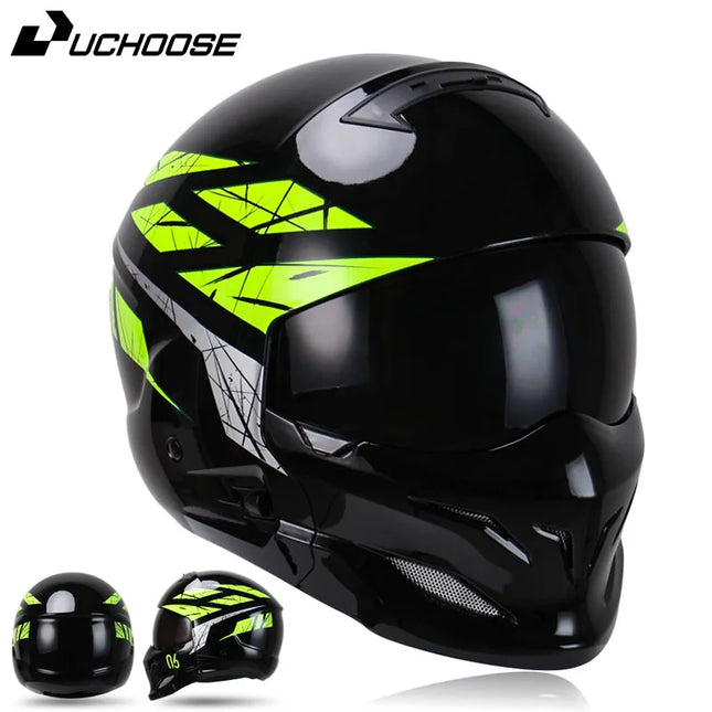 Motorcycle Helmet Half Predator Detachable Multi-purpose Helmet - Motorcycle Helmet - Kemimoto - Mad Fly Essentials