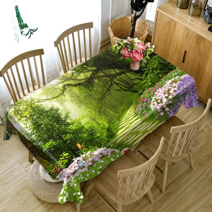Home Rural 3D Rectangular Tablecloth