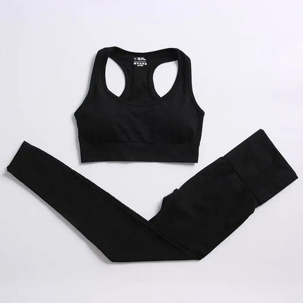 Outfit Set Women 2pc Solid Seamless Top Leggings Set - Outfit Set - Ensemble - Mad Fly Essentials