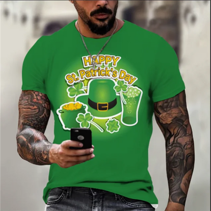 Men's Casual Irish Holiday 3D Gothic Tops