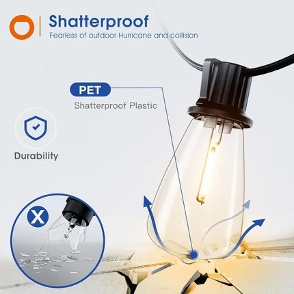 LED Fairy Light Outdoor Dimmable ST38 Waterproof Patio Lights - LED Fairy Light - Kikielf - Mad Fly Essentials