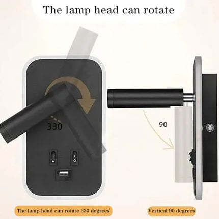 LED Wall Sconce 6W Minimalist USB Rectangular Lamp - LED Wall Sconce - Vecli - Mad Fly Essentials