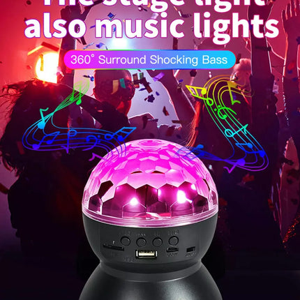 Wireless Bluetooth Music Rotating-RGB Stage Light