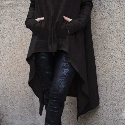 Hoodies Women Fashion Irregular Hem Long Pullover - Hoodies - Adogirl - Mad Fly Essentials