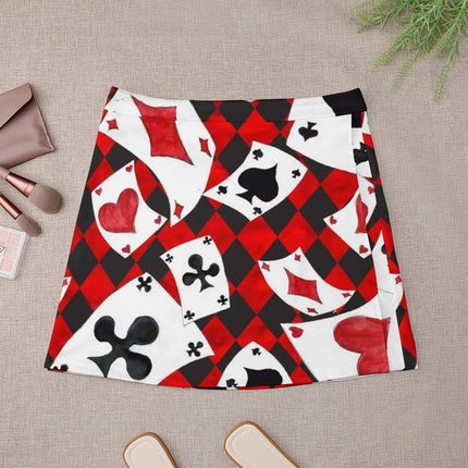 Mini Skirt Women Playing Cards Poker Skater Skirt - Mini Skirt - Fallsweet - Mad Fly Essentials