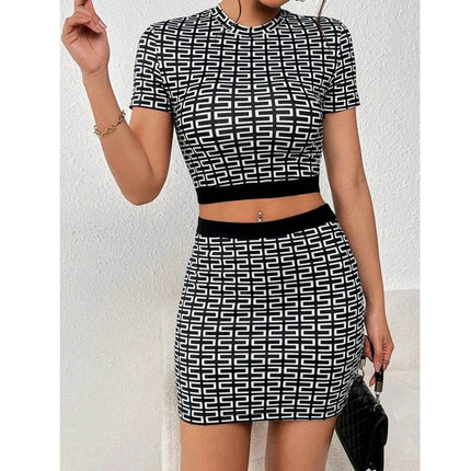 Women 3D Love Elastic 2pc Skirt Set - Mad Fly Essentials