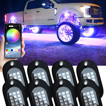 Auto LED Light RGB 14pod App Underglow Chasis Lighting - Auto LED Light - Dselchun - Mad Fly Essentials