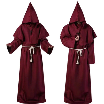 Medieval Monk Hooded Cape Men Costume Wear - Mad Fly Essentials