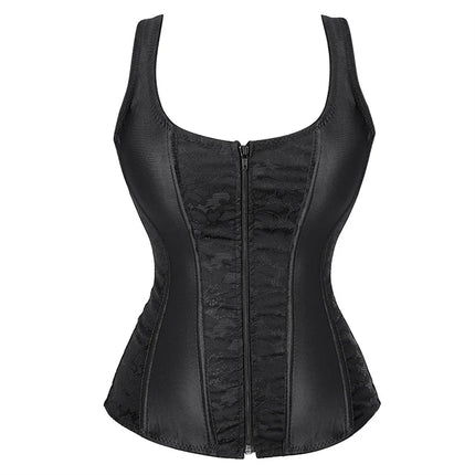 Corset Women Strap Polka Jacquard Gothic Bustier - Corset - Elsvios - Mad Fly Essentials