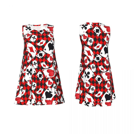 Mini Dress Women 3D Fashion Poker Card Skater Dress - Mini Dress - Syntecso - Mad Fly Essentials