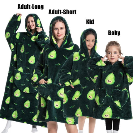 Hoodies Women Family Matching XL Lion Plush Blanket Hoodies - Animal Game - Mad Fly Essentials