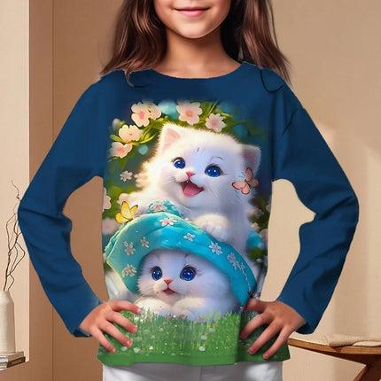 Shirt Baby Girl 3D Unicorn Cat Animal Tops - Shirt - DXTON - Mad Fly Essentials