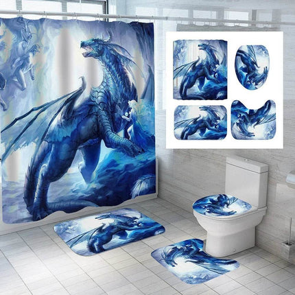 Flying Dragon Moon Shower Curtain Set - Mad Fly Essentials