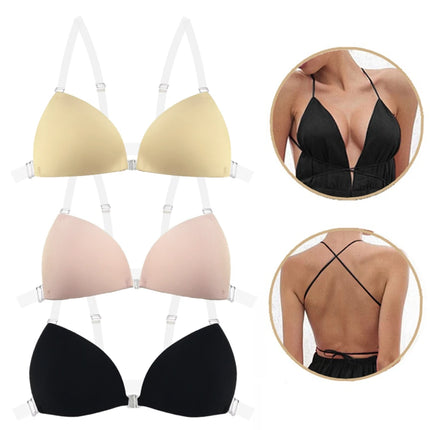 Bra Women Backless Wedding Dress Plunge Nipple Cover - Bra - Maidis - Mad Fly Essentials