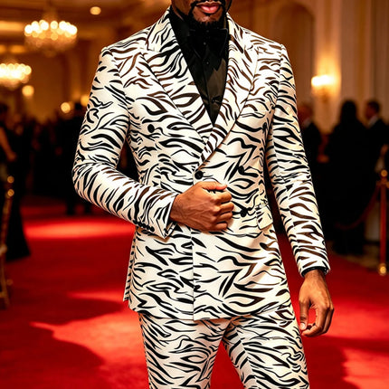 Blazer Men Leopard Striped Fashion Jacket - Blazer - Popsuit - Mad Fly Essentials