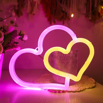 Home Heart LED Neon Sign Party Decor