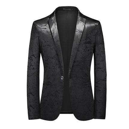 Blazer Men 3D Sequin Printed Pocket Lapel Blazer - Blazer - Micoopie - Mad Fly Essentials