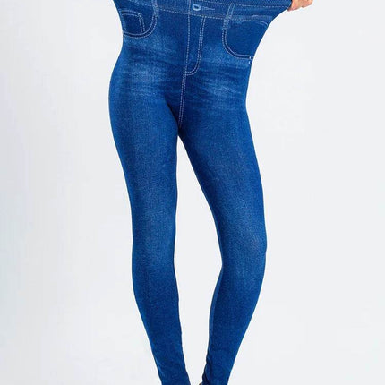 Women High Waist Elastic Slim Solid Fitness Leggings - Mad Fly Essentials