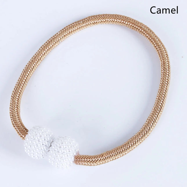 2/4PCS Pearl Magnetic Curtain Clip Tie Buckle