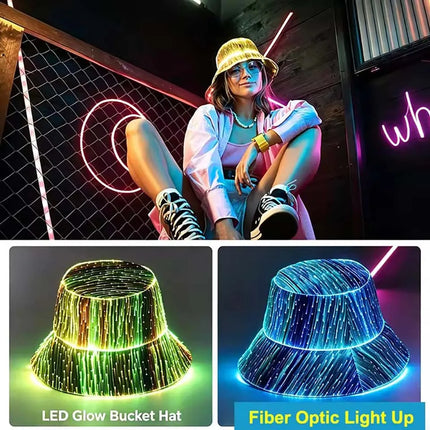 Party Essentials 7 Color LED RGB Bucket Costume Hat - Party Essentials - Party Essentials - Mad Fly Essentials