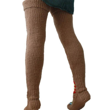 Women Vintage Crochet Thigh High Knee Socks - Mad Fly Essentials