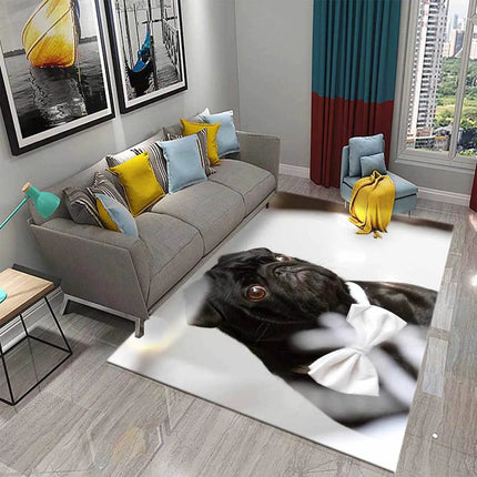 Modern Pug Animal Water Absorption Area Rug - Mad Fly Essentials