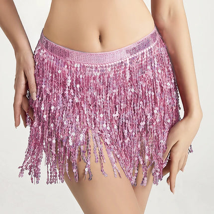 Mini Skirt Women Sequin Tassel Belly Dancing Skirt - Mini Skirt - Ailinge - Mad Fly Essentials