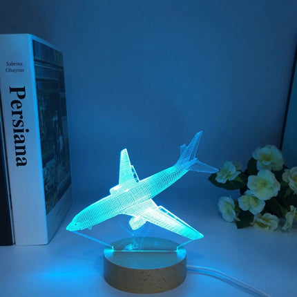 Airplane 3D USB LED Night Light