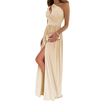 Maxi Dress Women Sleeveless Solid Evening Party Dress - Maxi Dress - Cozok - Mad Fly Essentials