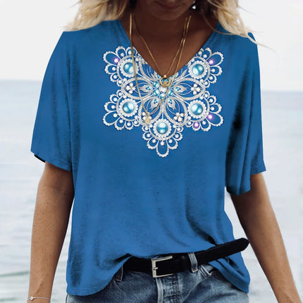 Shirt Women Vintage Sun-Moon Plus Short Tee - Shirt - Dream Girl - Mad Fly Essentials