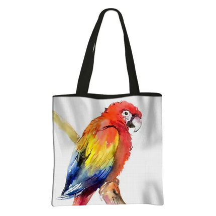 Woodland Animal Watercolor Large Capacity Shoulder Bags