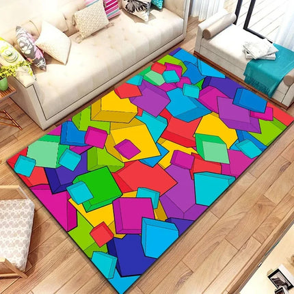 3D Doormat Geometric Block Living Room Earth Floor Mat - 3D Doormat - Afervor - Mad Fly Essentials