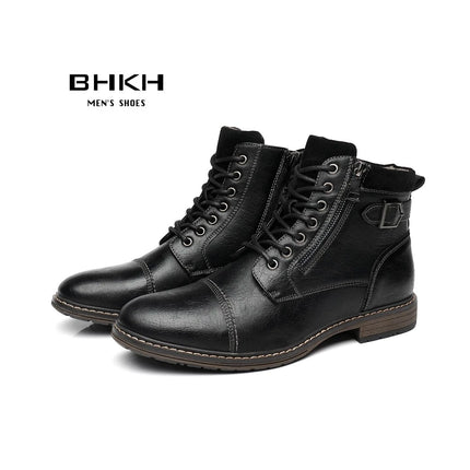 Men Vintage Business Casual Leather Boots